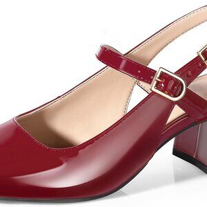 Women's Faux Leather Mary Jane Chunky Heel Shoes 2.36in for Weddings & Parties